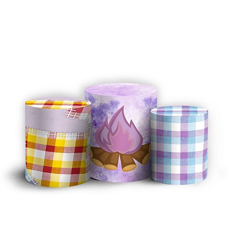 Capas Trio Cilindro Sublimado Vest Facil - Festa Junina