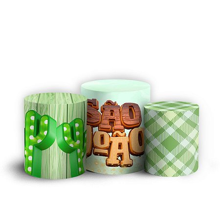 Capas Trio Cilindro Sublimado Vest Facil - Festa Junina