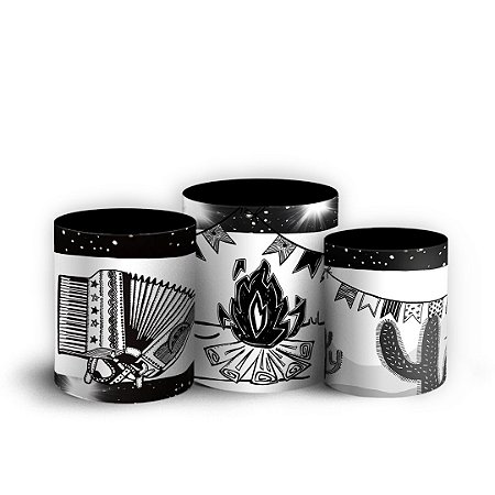 Capas Trio Cilindro Sublimado Vest Facil - Festa Junina