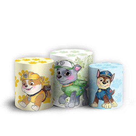 Capas Trio Cilindro Sublimado Vest Facil - Patrulha Canina