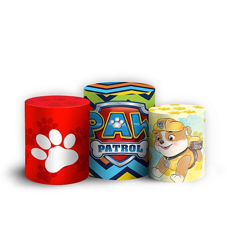 Capas Trio Cilindro Sublimado Vest Facil - Patrulha Canina