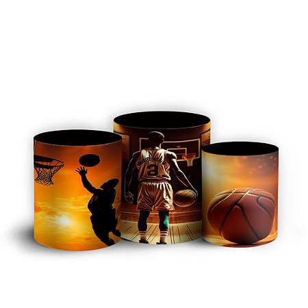 Capas Trio Cilindro Sublimado Vest Facil - Basquete