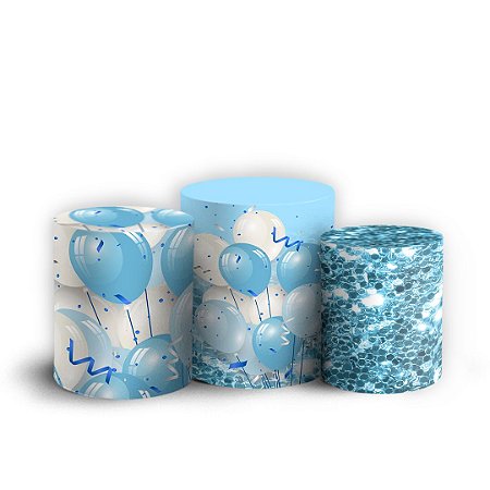 Capas Trio Cilindro Sublimado Vest Facil - Feliz Aniversario