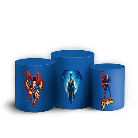 Capas Trio Cilindro Sublimado Vest Facil - Super Homem