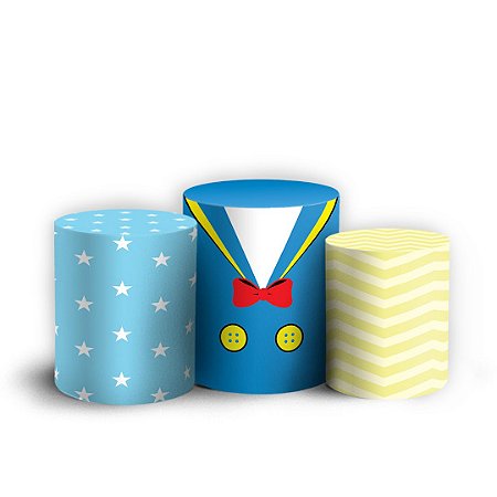 Capas Trio Cilindro Sublimado Vest Facil - Pato Donald