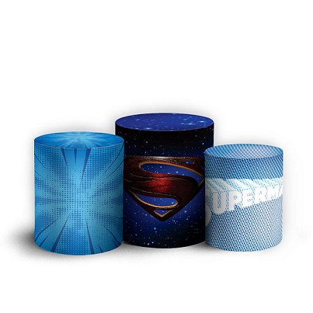 Capas Trio Cilindro Sublimado Vest Facil - Super Man