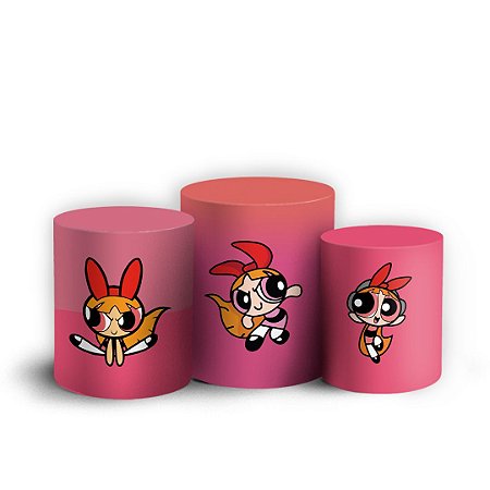 Capas Trio Cilindro Sublimado Vest Facil - As Meninas Super Poderosas Florzinha