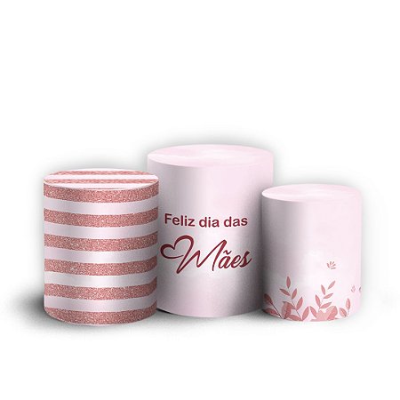 Capas Trio Cilindro Sublimado Vest Facil - Dia das Mães