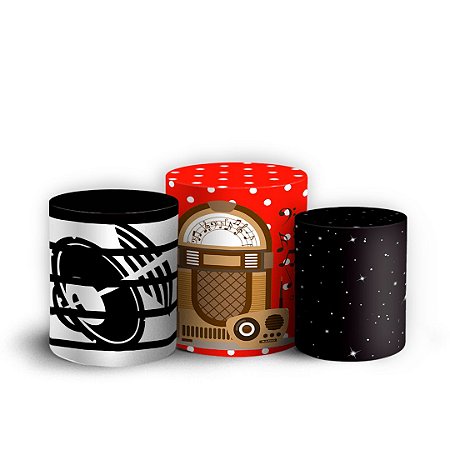 Capas Trio Cilindro Sublimado Vest Facil - Anos 80