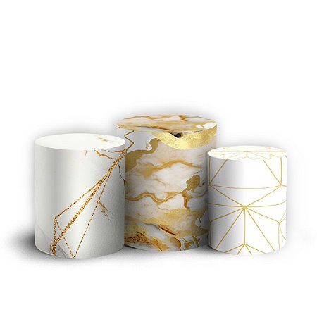 Capas Trio Cilindro Sublimado Vest Facil - Floral