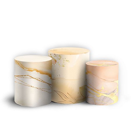 Capas Trio Cilindro Sublimado Vest Facil - Floral