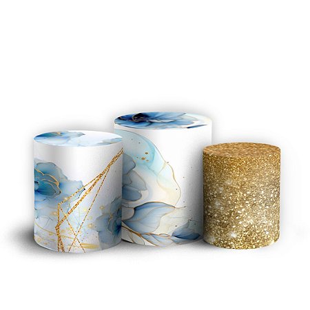 Capas Trio Cilindro Sublimado Vest Facil - Floral