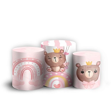 Capas Trio Cilindro Sublimado Vest Facil - Ursinha