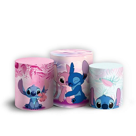 Capas Trio Cilindro Sublimado Vest Facil - Lilo e Stitch