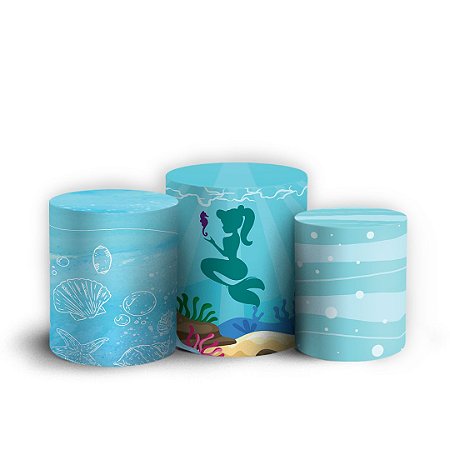 Capas Trio Cilindro Sublimado Vest Facil - Sereia