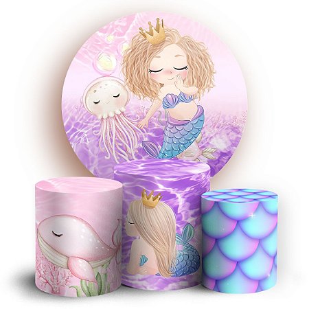 KIT Redondo e Trio - Fundo Do Mar - Sublimado 3D