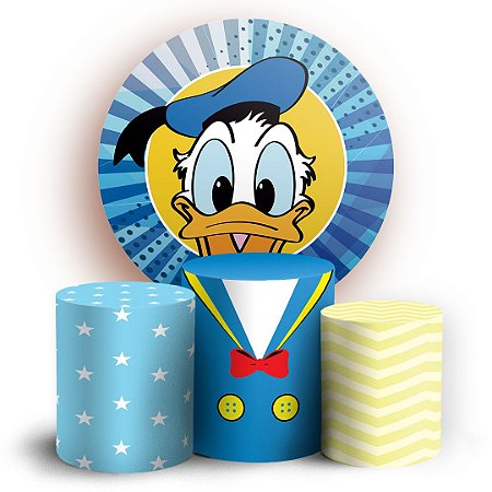 Capas Painel Redondo e Trio Cilindro Sublimado - Pato Donald