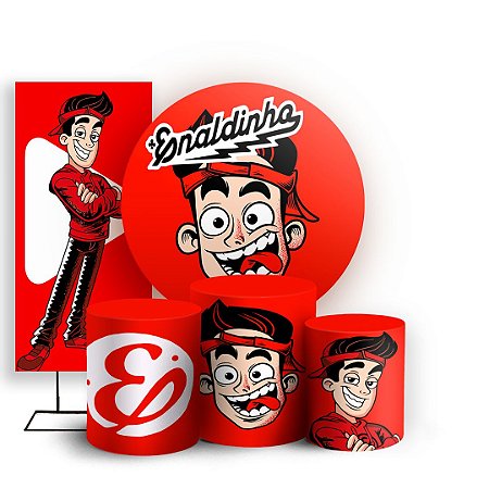 Capas Painel Redondo Trio Cilindro e Faixa Lateral Sublimado - Enaldinho