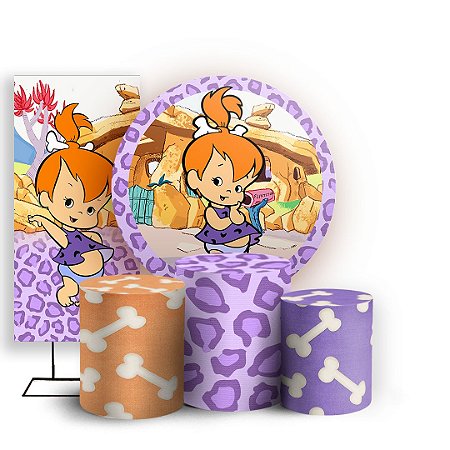 Capas Painel Redondo Trio Cilindro e Faixa Lateral Sublimado - Pedrita