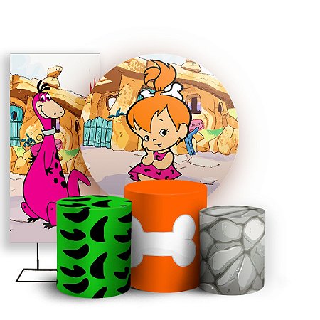 Capas Painel Redondo Trio Cilindro e Faixa Lateral Sublimado - Pedrita