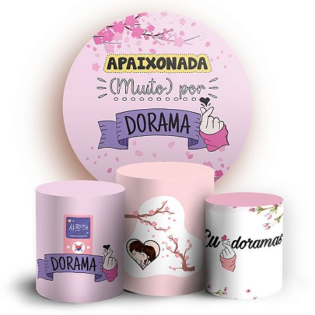 Capas Painel Redondo e Trio Cilindro Sublimado - Dorama