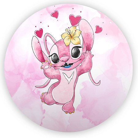 Capa Mini Painel Sublimado - Stitch Rosa