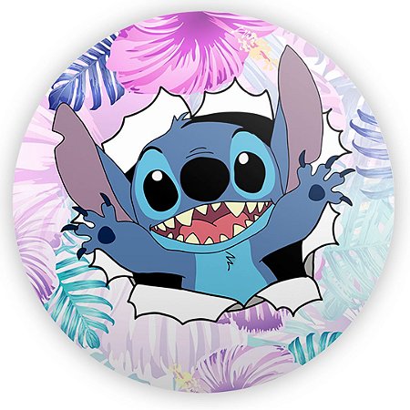 Capa Painel Redondo Sublimado - Lilo E Stitch