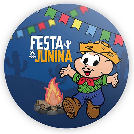 Painel Redondo - Festa Junina Turma da Monica - Sublimado 3D