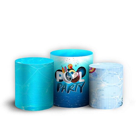 Capas Trio Cilindro Sublimado Vest Facil - Pool Party