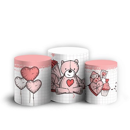 Capas Trio Cilindro Sublimado Vest Facil - Dia dos Namorados