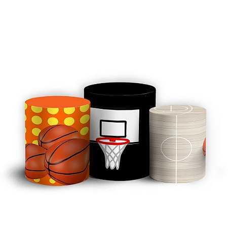 Capas Trio Cilindro Sublimado Vest Facil - Basquete