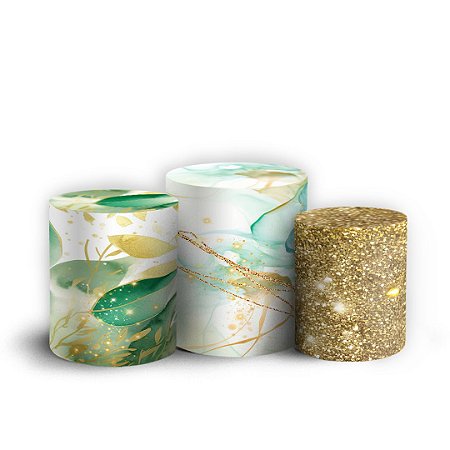 Capas Trio Cilindro Sublimado Vest Facil - Floral