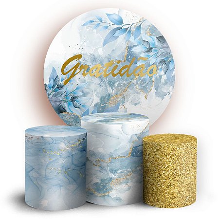 Capas Painel Redondo e Trio Cilindro Sublimado - Gratidao