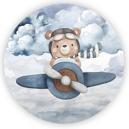 Capa Mini Painel Sublimado - Ursinho Aviador