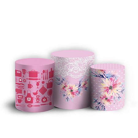 Capas Trio Cilindro Sublimado Vest Facil - Cha de Cozinha