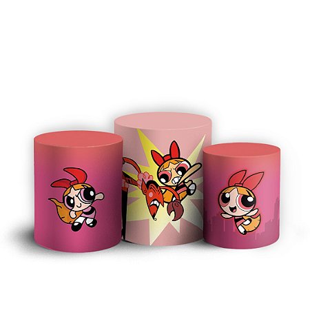 Capas Trio Cilindro Sublimado Vest Facil - Florzinha As Meninas Super Poderosas