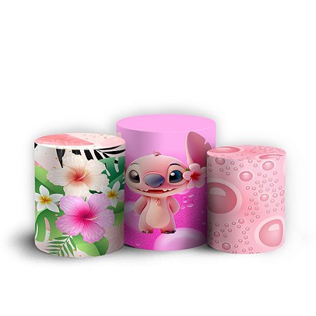 Capas Trio Cilindro Sublimado Vest Facil - Lilo E Stitch