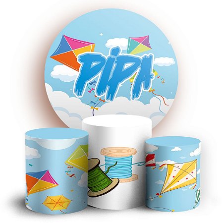 Capas Painel Redondo e Trio Cilindro Sublimado - Pipa