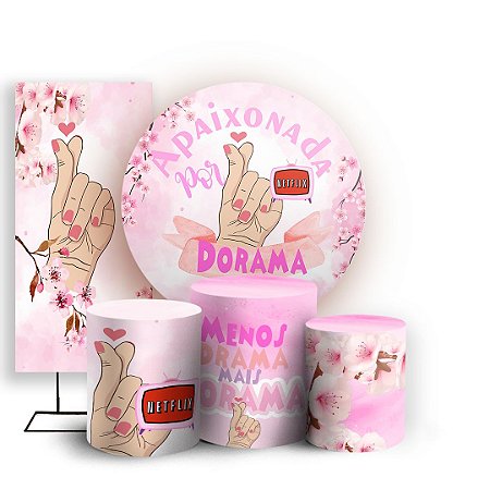 Capas Painel Redondo Trio Cilindro e Faixa Lateral Sublimado - Dorama