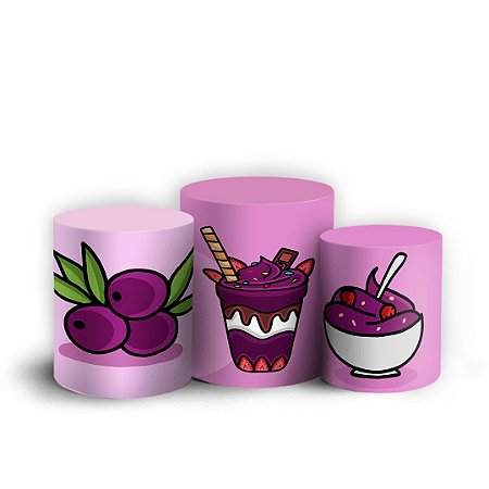 Capas Trio Cilindro Sublimado Vest Facil - Acai