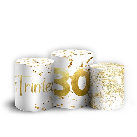 Capas Trio Cilindro Sublimado Vest Facil - 30 Anos