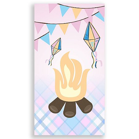 Capa Faixa Lateral Sublimado - Cha Revelacao Festa Junina