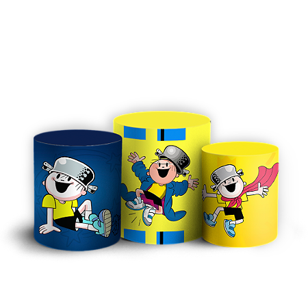 Capas Trio Cilindro Sublimado Vest Facil - Menino Maluquinho