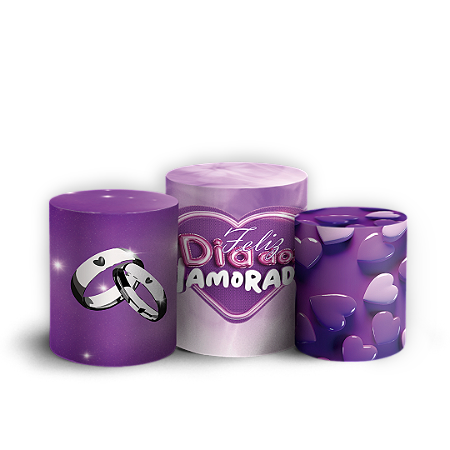 Capas Trio Cilindro Sublimado Vest Facil - Dia Dos Namorados