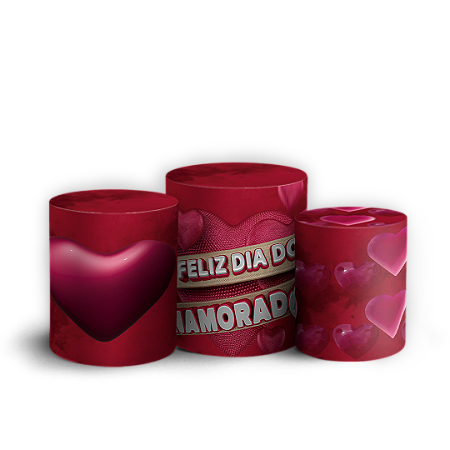 Capas Trio Cilindro Sublimado Vest Facil - Dia Dos Namorados