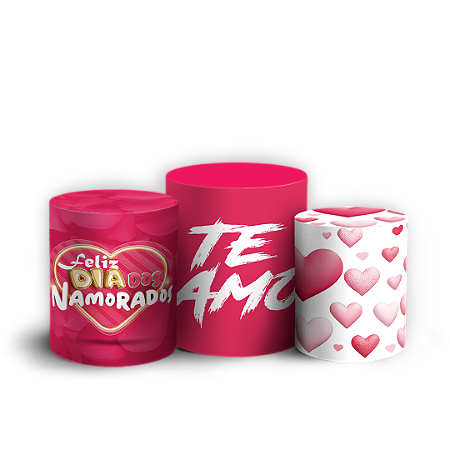 Capas Trio Cilindro Sublimado Vest Facil - Dia Dos Namorados