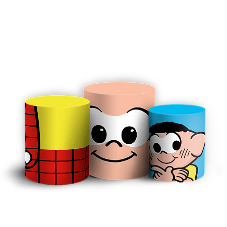 Capas Trio Cilindro Sublimado Vest Facil - Turma Da Monica