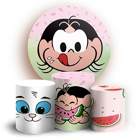 Capas Painel Redondo e Trio Cilindro Sublimado - Magali