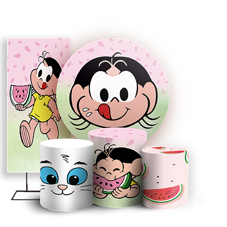 Capas Painel Redondo Trio Cilindro e Faixa Lateral Sublimado - Magali