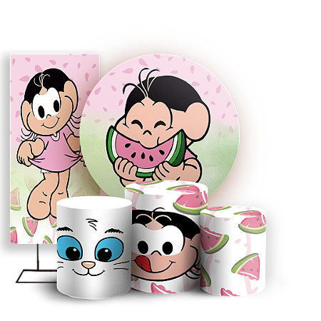 Capas Painel Redondo Trio Cilindro e Faixa Lateral Sublimado - Magali